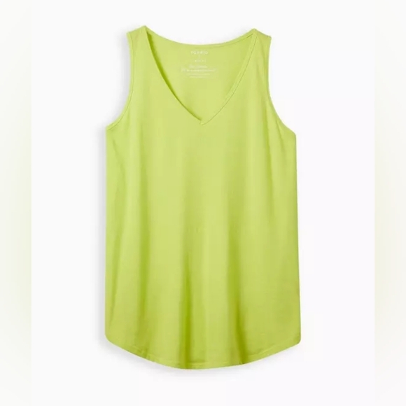 Torrid Girlfriend Jersey Key Lime Classic Fit V-neck Tee 3x New NWT - Picture 4 of 8